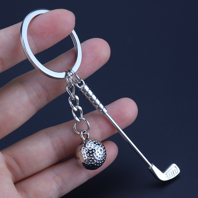 Table Tennis Backhand - Creative Golf Equipment Keychain Alloy Baseball