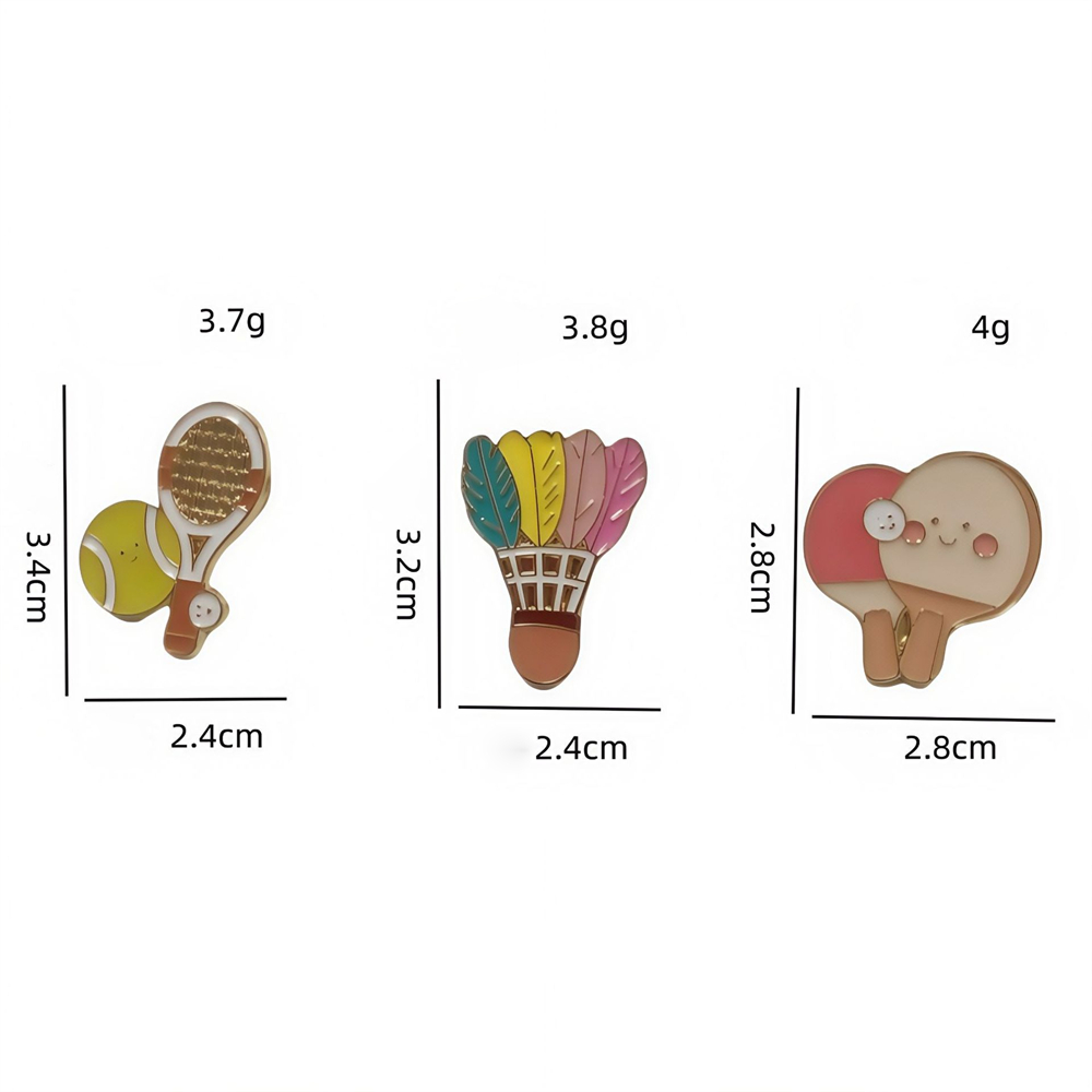 Zinc Alloy Brooches Stylish Ba - Table Tennis Backhand ulasan dan harga