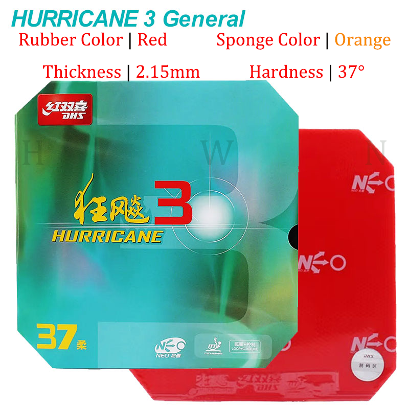 Genuine DHS Hurricane 3 NEO Ge - Table Tennis Backhand ulasan dan harga